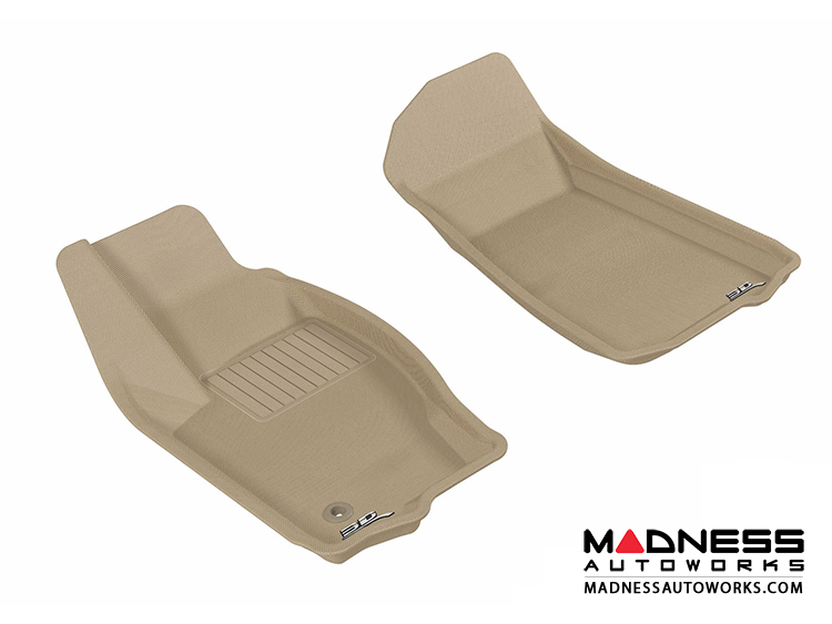 Jeep Grand Cherokee Floor Mats (Set of 2) - Front - Tan by 3D MAXpider